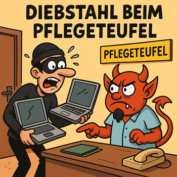 Diebstahl und Erpressungsversuch bei der Agentur Pflegeteufel