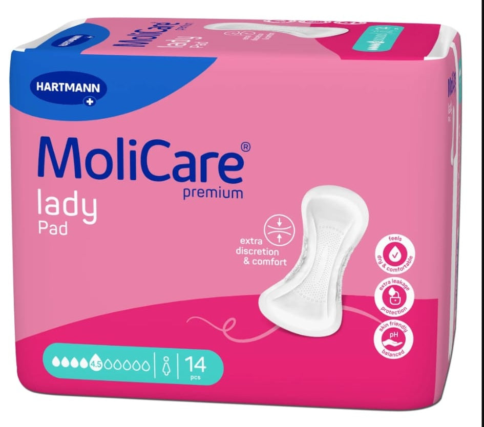 MoliCare Lady Pad – Einlagen (14 Stück, 4.5 Tropfen)