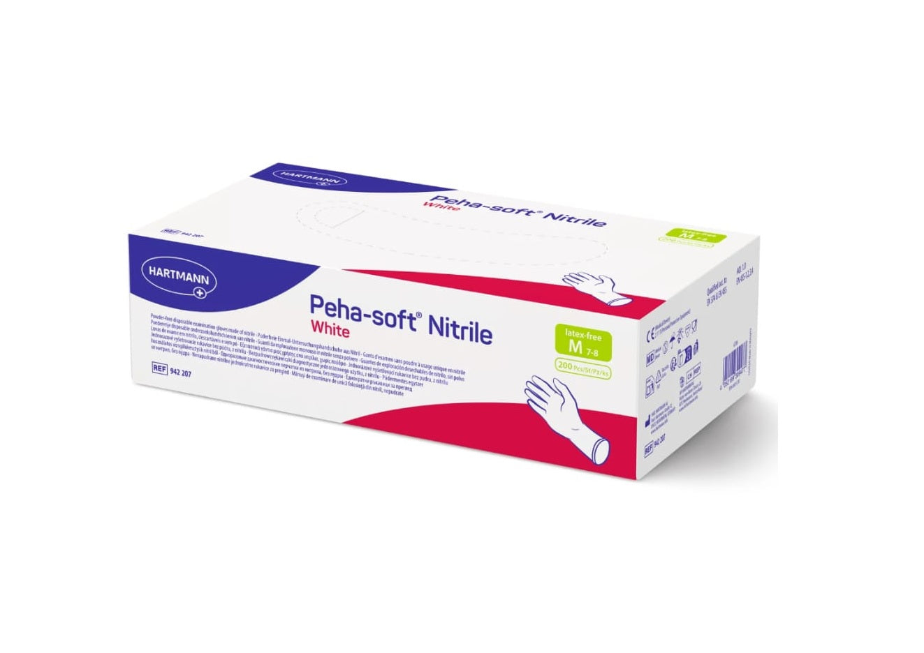 Peha-soft Nitrile White – Handschuhe M (200 Stück)