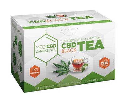 MediCBD 7,5 mg CBD-Tee Schwarz