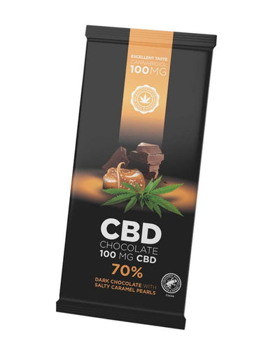 Multitrance 100 mg CBD Dunkle Schokolade  Salzige Karamellperlen