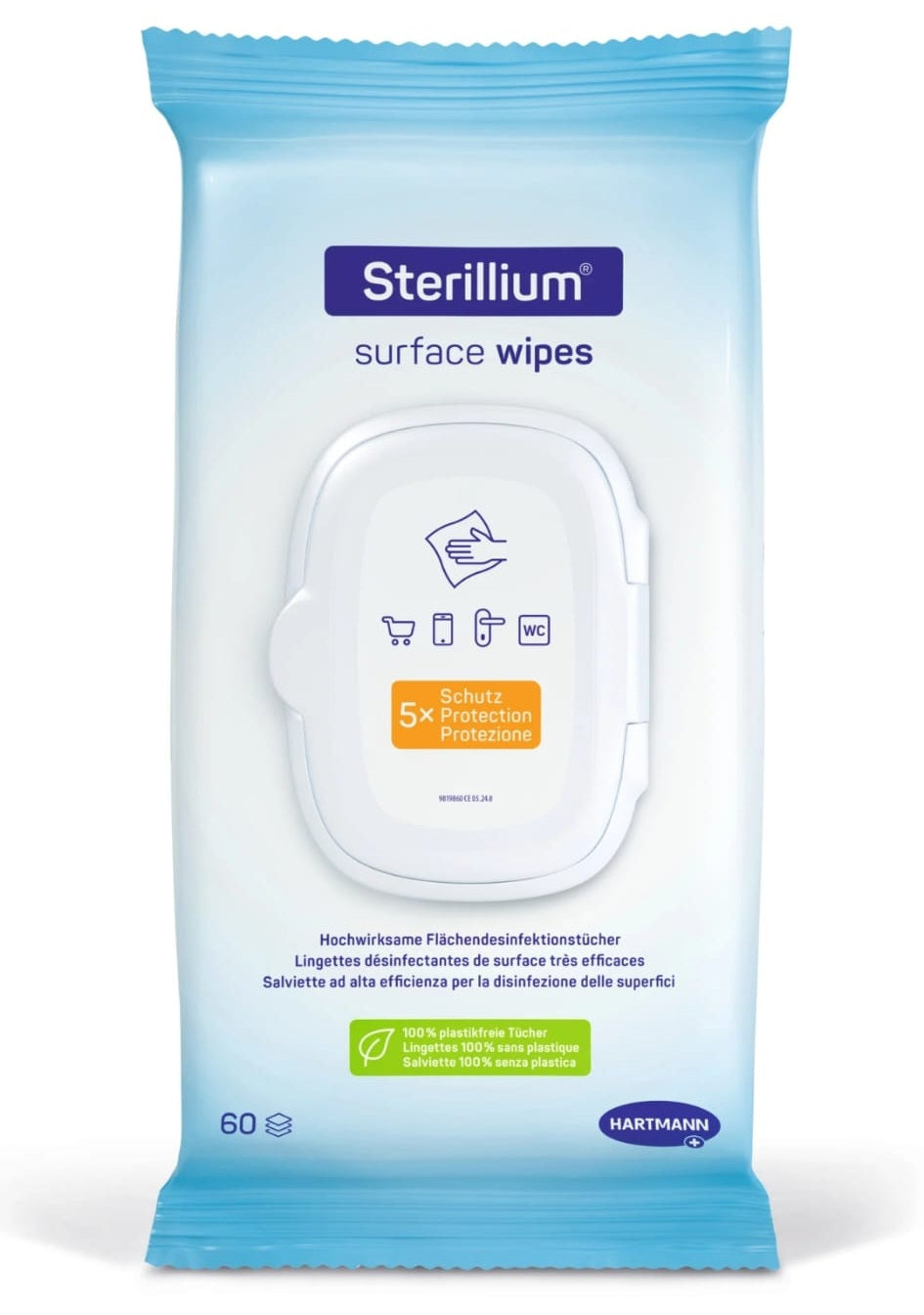 Sterillium Surface Wipes – Flächendesinfektionstücher (60 Stück)