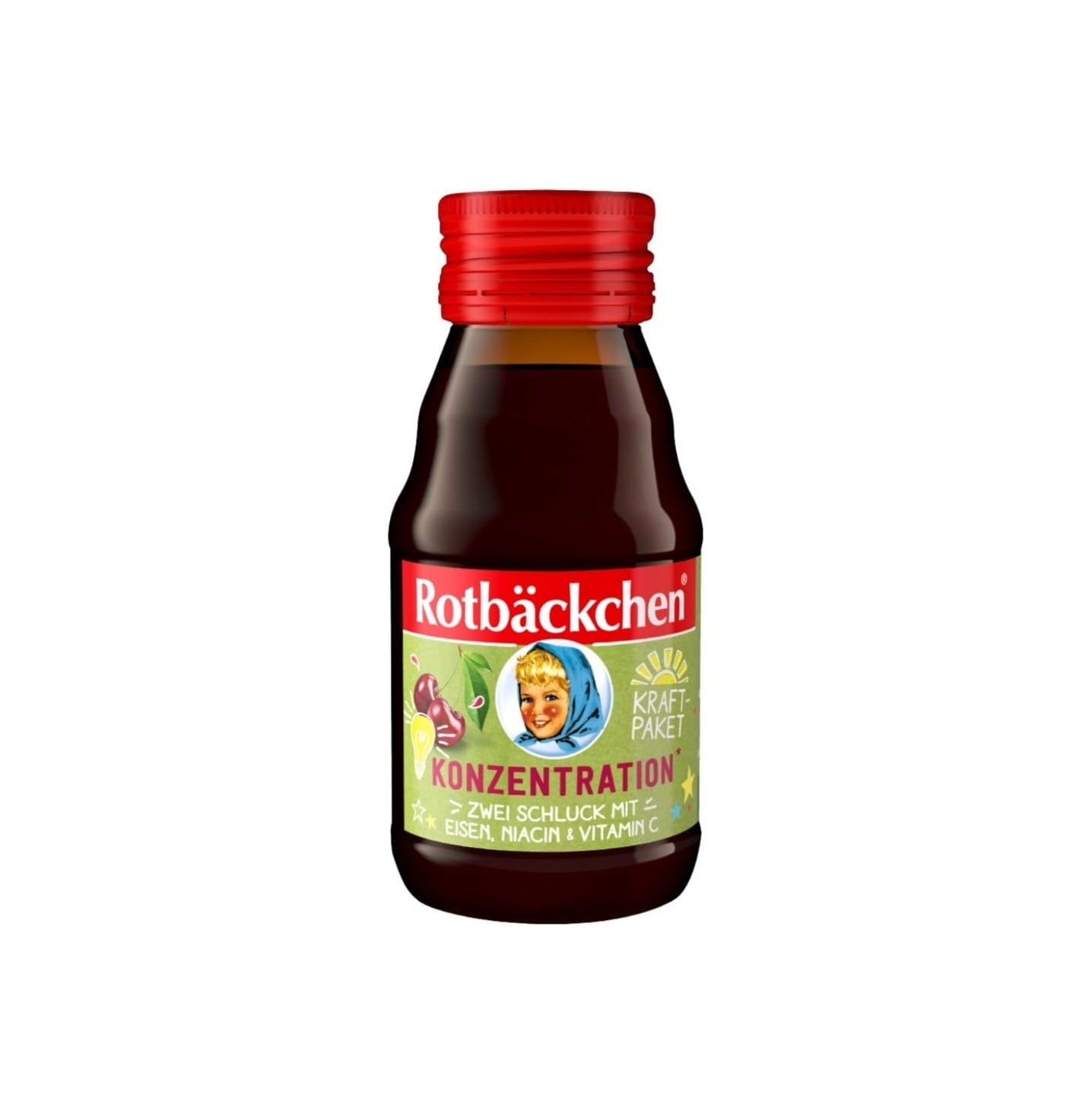 Rotbäckchen Kraftpaket Konzentration Shot