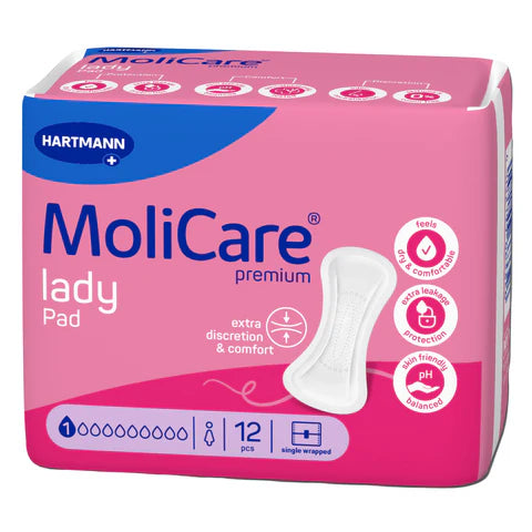 MoliCare Lady Pad – Slipeinlagen (12 Stück, Stufe 1)
